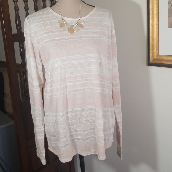 H & M striped long sleeves tee. Size L. NWT - Picture 1 of 8